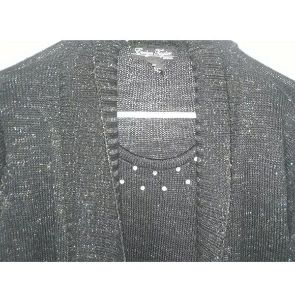 EvelynâTaylorâblackâmetallic âsweatersâCardigans - Picture 3 of 9
